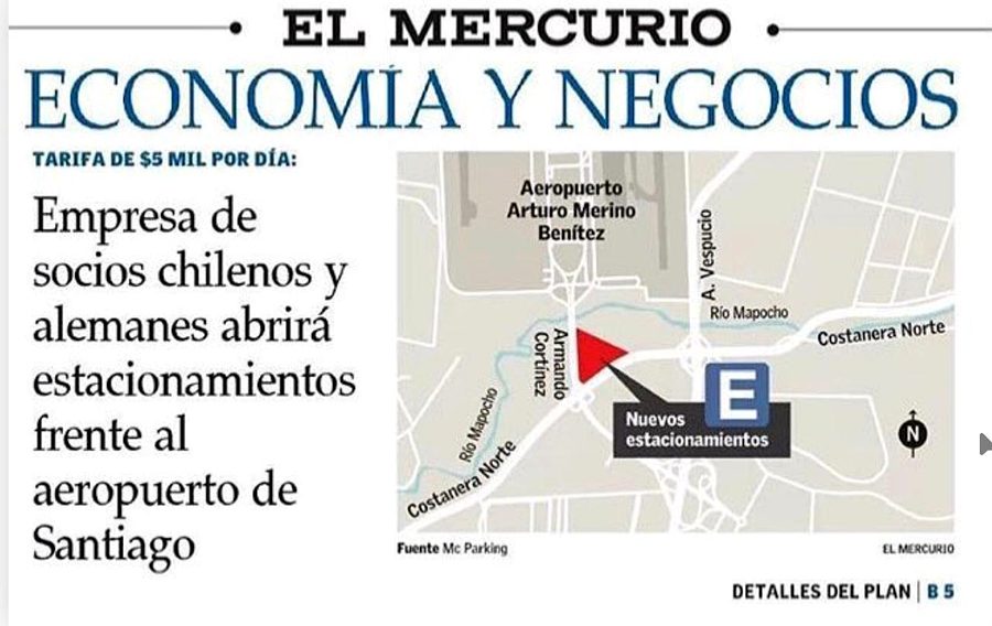 El Mercurio McParking mapa
